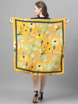 Yellow Floral Scarf & Scarf Bag Set - TOSSIDO