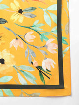Yellow Floral Scarf & Scarf Bag Set - TOSSIDO