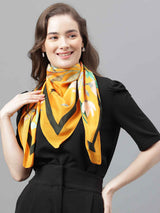 Yellow Floral Scarf & Scarf Bag Set - TOSSIDO