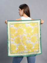 Yellow Floral Short Scarf - TOSSIDO