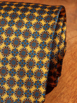 Yellow Geometric Printed Necktie - TOSSIDO