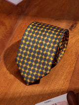 Yellow Geometric Printed Necktie - TOSSIDO