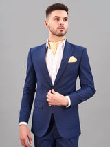 Yellow Geometric Woven Cravat & Pocket Square Set - TOSSIDO