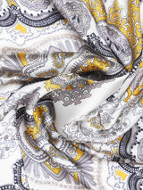 Yellow & Grey Paisley Neckerchief - TOSSIDO
