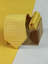Yellow Necktie & Pocket Square Giftset - TOSSIDO