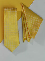 Yellow Necktie & Pocket Square Giftset - TOSSIDO