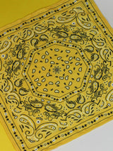 Yellow Paisley Pocket Square - TOSSIDO