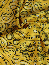 Yellow Paisley Pocket Square - TOSSIDO