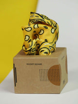 Yellow Paisley Pocket Square - TOSSIDO
