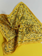 Yellow Paisley Pocket Square - TOSSIDO