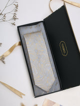 Yellow Paisley Woven Silk Necktie - TOSSIDO