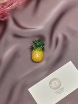 Yellow Pineapple Brooch