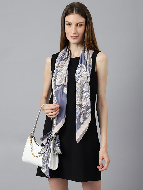 GLOSSY WIND SCARF AND BAG SCARF SET