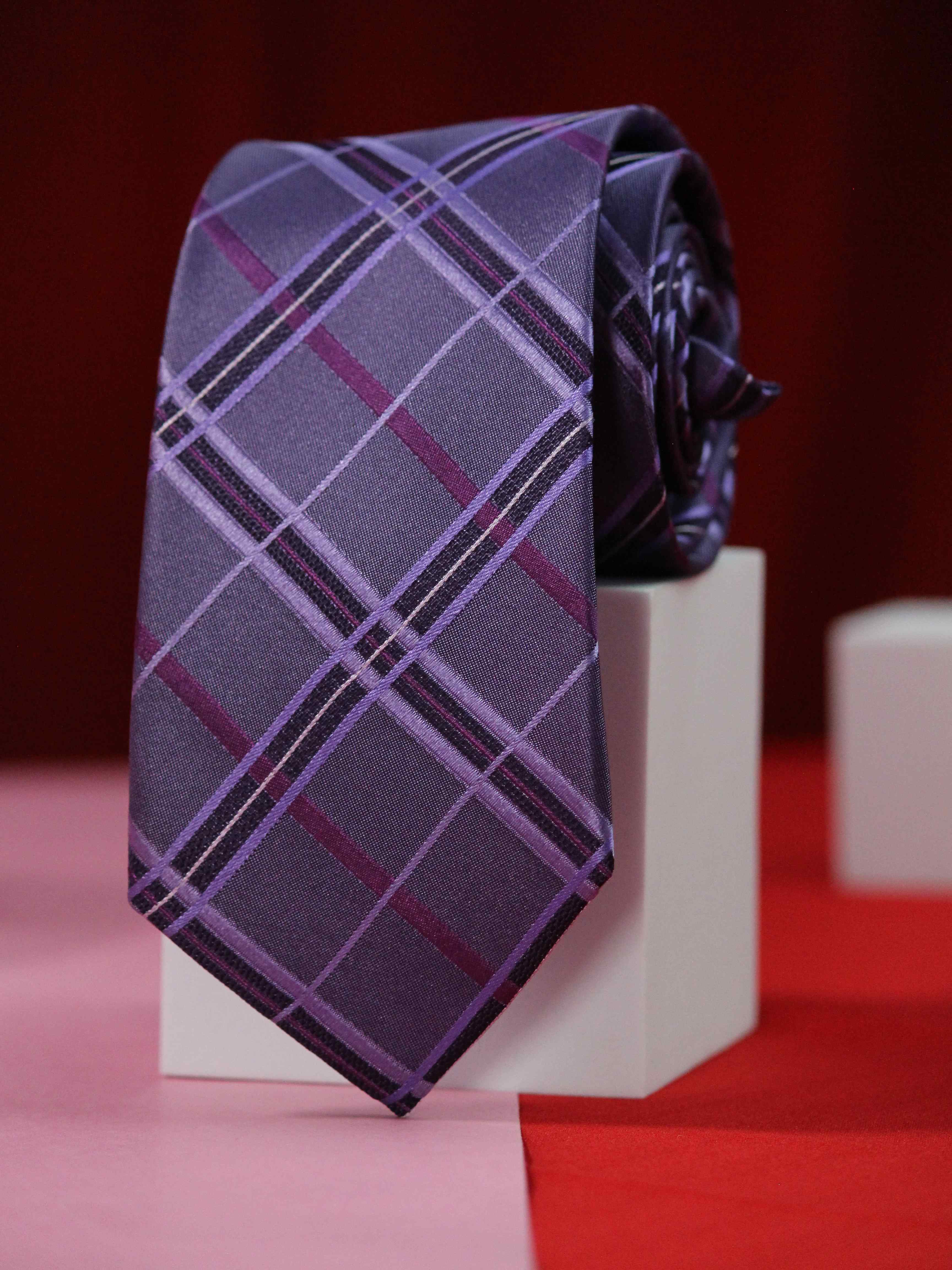 Burberry purple plaid clearance tie