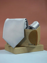 Ash Necktie & Pocket Square - TOSSIDO