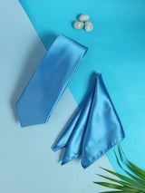 Azure Necktie & Pocket Square - TOSSIDO