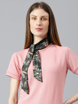 Backwood Black Scarf And Bag Scarf Set - TOSSIDO