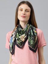 Backwood Black Scarf And Bag Scarf Set - TOSSIDO