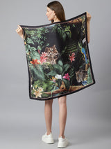 Backwood Black Scarf And Bag Scarf Set - TOSSIDO