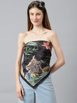 Backwood Black Scarf And Bag Scarf Set - TOSSIDO