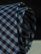 Blue Checkered Woven Necktie - TOSSIDO