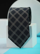 Blue Checks Handmade Silk Necktie - TOSSIDO