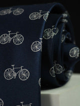 Blue Cycle Handmade Silk Necktie - TOSSIDO