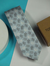 Blue Floral Woven Necktie - TOSSIDO