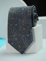 Blue Paisley Handmade Silk Necktie - TOSSIDO