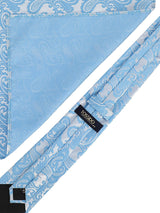 Blue Paisley Necktie & Pocket Square Giftset - TOSSIDO