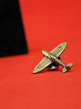Bronze Metal Plane Brooch - TOSSIDO