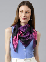Charcoal Botanic Scarf And Bag Scarf Set - TOSSIDO