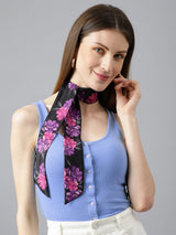 Charcoal Botanic Scarf And Bag Scarf Set - TOSSIDO