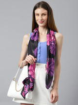 Charcoal Botanic Scarf And Bag Scarf Set - TOSSIDO
