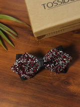 Garnet Rhinestone Bowtie - TOSSIDO