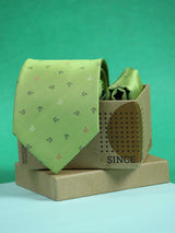 Green Anchor Necktie & Pocket Square Giftset - TOSSIDO