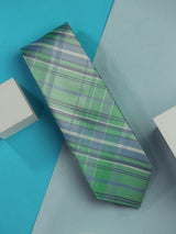 Green Check Handmade Silk Necktie - TOSSIDO
