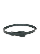 Green Slim Vegan Leather Women's Belt - TOSSIDO