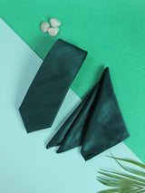 Green Striped Necktie & Pocket Square Giftset - TOSSIDO