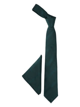 Green Striped Necktie & Pocket Square Giftset - TOSSIDO