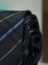 Grey Check Skinny Necktie - TOSSIDO