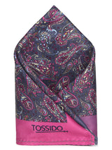Grey Paisley Pocket Square - TOSSIDO
