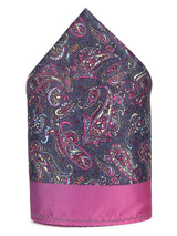 Grey Paisley Pocket Square - TOSSIDO