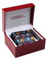 Grey Printed Necktie & Pocket Square Giftset - TOSSIDO
