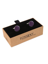Mauve Solid Cufflink - TOSSIDO