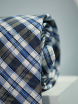 Multicolor Check Handmade Silk Necktie - TOSSIDO