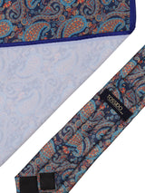 Paisley Printed Necktie & Pocket Square Gift Set - TOSSIDO