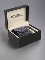 Paisley Printed Necktie & Pocket Square Gift Set - TOSSIDO