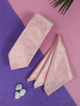 Peach Anchor Necktie & Pocket Square Giftset - TOSSIDO