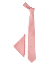 Peach Anchor Necktie & Pocket Square Giftset - TOSSIDO